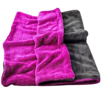   XXL AUTÓSZÁRÍTÓ TÖRÖLKÖZŐ  70X90CM 1600GSM Szürke/Rózsaszín