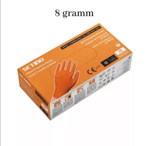 SETINO 8g Nitril Kesztyű (Extra Vastag) L Méret
