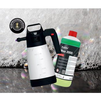   IK Foam Pro 2+ 1,25L Levegő Szelep Pumpás Habosító +PROELITE MAX 2000 KÉTFÁZISÚ AKTÍVHAB 1L 