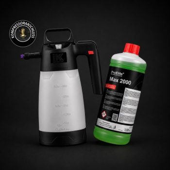   IK Foam Pro 2+ 1,25L Levegő Szelep Pumpás Habosító +PROELITE MAX 2000 KÉTFÁZISÚ AKTÍVHAB 1L 